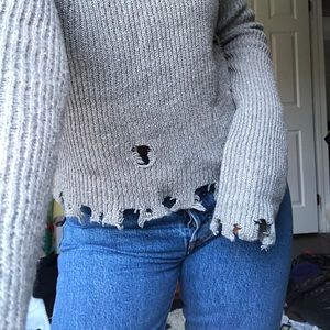 Wildflower distressed sweater